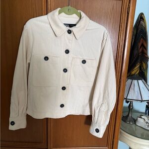 Zara Shacket Jacket with Black Buttons. Brand new.